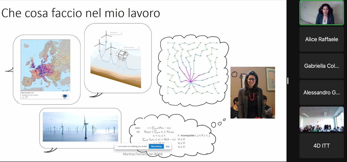AliceRaffaele1's tweet photo. 4° incontro di #ROARInAzione, seminari per classi 4-5 di scuola superiore aperti a tutti.
@MartiFischetti ha parlato dei problemi del posizionamento ottimale delle turbine eoliche @VattenfallBXL e dell'#accessibilità dei #trasporti in #UE #ricercaoperativa #ROAR #orms https://t.co/0ZrpRSii97