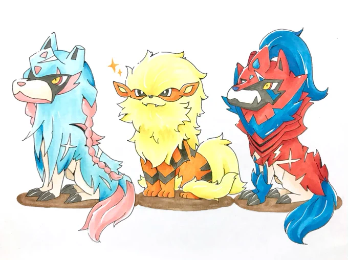 自分のことを伝説のポケモンだと思っているでんせつポケモンさん🐕
#ポケモンイラスト 