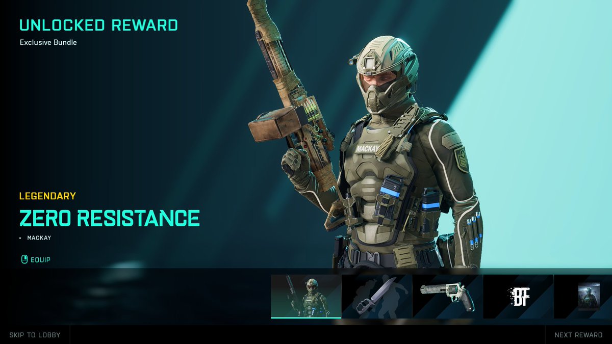 BFBulletin's tweet photo. EA DICE is rolling out an update to their backend that allows Gold/Ultimate edition owners to get the "Steadfast" legendary exclusive bundle #Battlefield2042. https://t.co/wX57kYTx4K