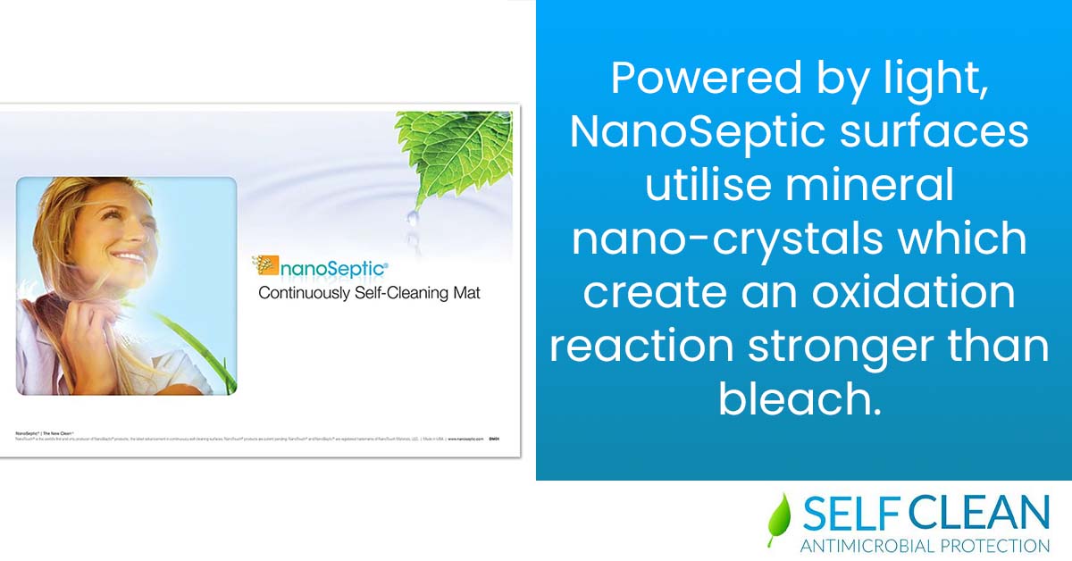 SelfCleanUK's tweet image. How do our mats self clean? 
Find out more on our website...
wfy.ai/2QiWG7t
 #SelfClean #nanoseptic #SelfCleaningSurface #toxinfree #facilitymanagers
