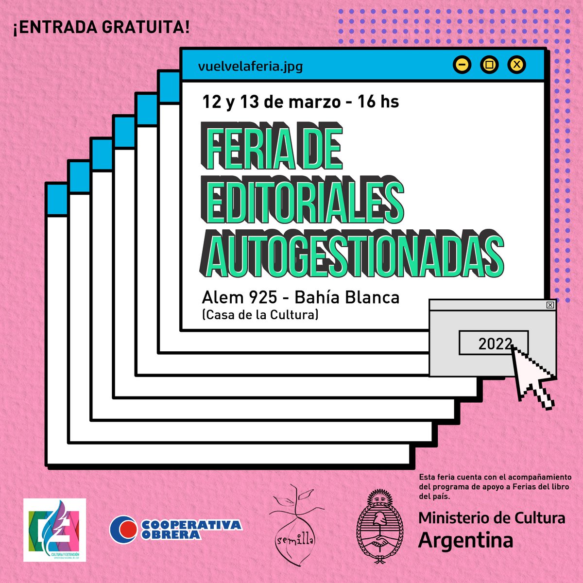 En unas horas nos encontramos las editoriales Colectivo Semilla, Vox/Lux, <a href="/Hdediciones/">HD ediciones</a>, Unidad de sentido, Peces de Ciudad, <a href="/LarriaEdiciones/">Larría Ediciones</a>, <a href="/viajeraeditora/">Viajera Editorial</a>, <a href="/caletaoliviaed/">Caleta Olivia Poesía</a>, Villa Mora, Cocina del museo, Una pálida idea, <a href="/cangrombre/">francisco felkar</a>