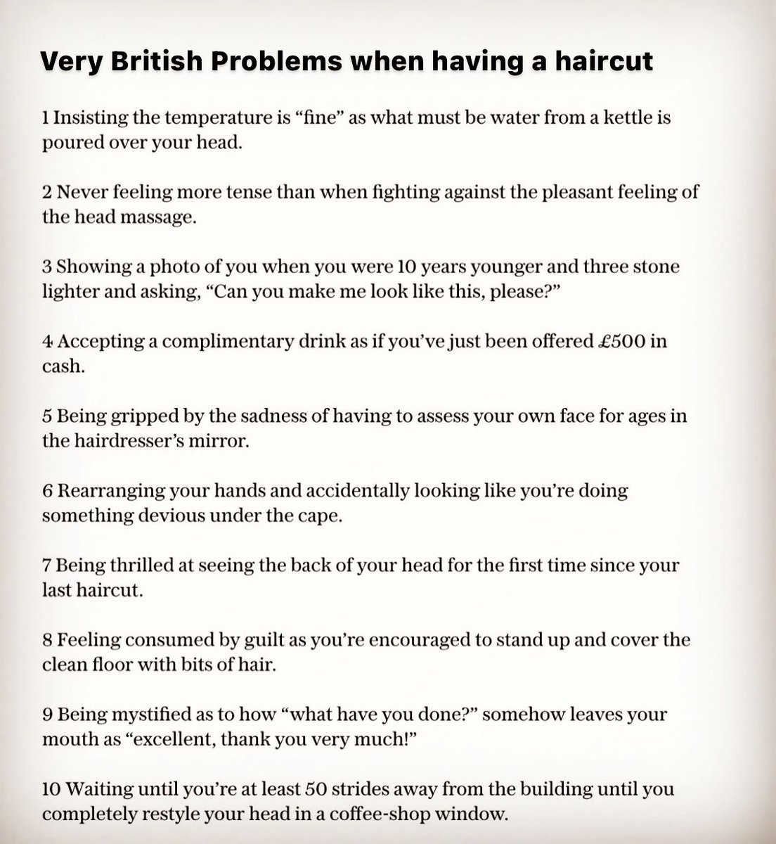 SoVeryBritish's tweet photo. Very British Haircut Problems ✂️ 
https://t.co/PhdDQcfkNt https://t.co/Jml4bne7Yt