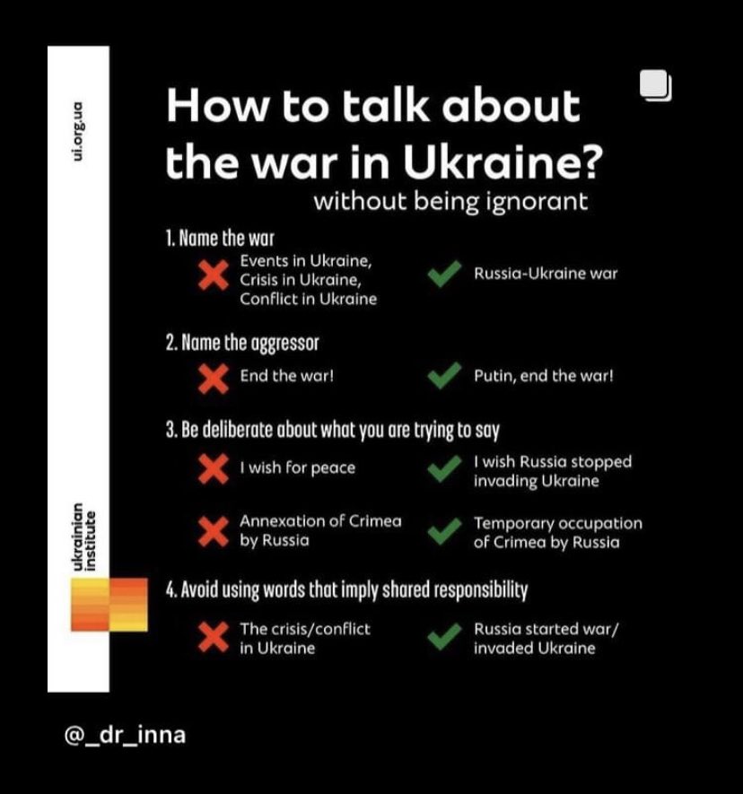 Take note. Language has power. Use it wisely.

#Україна #информация #УкраїнаПереможе