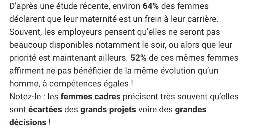 shasshue's tweet photo. @Le_petit_ours @gouvernementFR Les mères restent à la maison et c’est les pères qui ramènent l’argent car les femmes sont dénigrés des qu’elles ont un enfant et sont considérés comme incapables et indisponibles par leurs patrons. https://t.co/WdTUallA3F