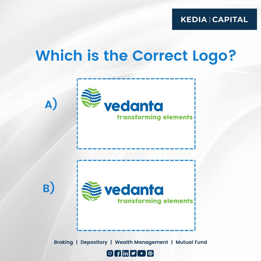KediaCapital's tweet photo. Let's test your observation skills and see if you can tell the difference between the wrong and right logos!
comment your answer below!

#KediaCapital #gamespost #games #logo #game #knowledgegame #challenge #Indianeconomcy #stocks  #vedanta #vedantagroup #vedantaonline https://t.co/K95w2gxJic
