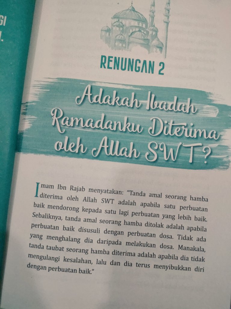pmpmelaka's tweet photo. RENUNGAN 2

Adakah Ibadah Ramadanku Diterima oleh Allah SWT? https://t.co/jd9WlN858n