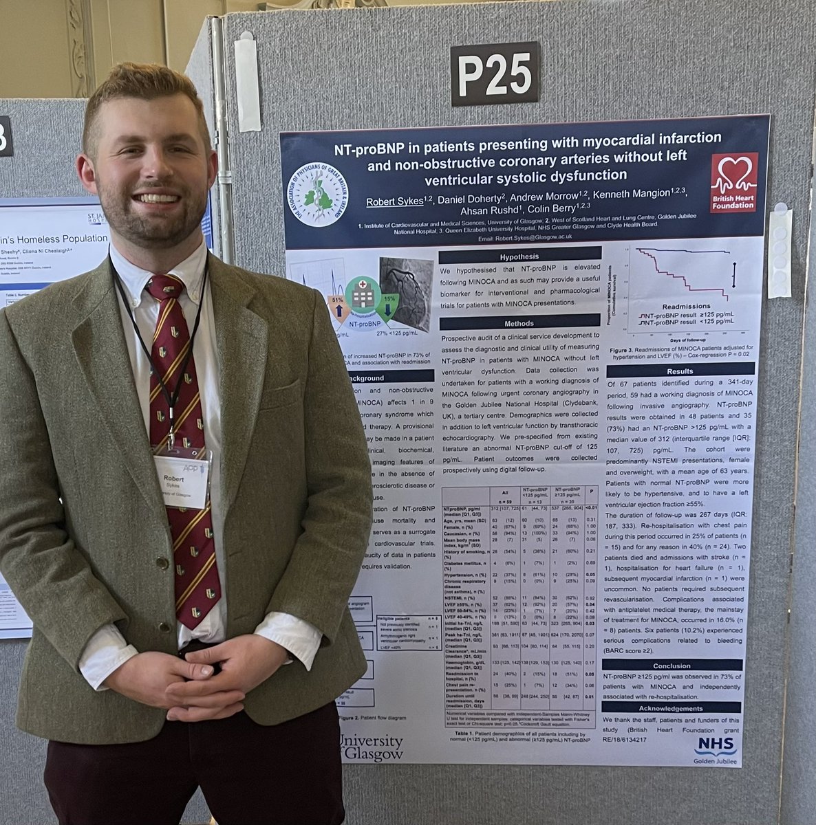 <a href="/AoPgbi/">Association of Physicians, GB & Ireland</a> come and visit our poster (P25) on the role of NT-proBNP in myocardial infarction without obstructive coronary arteries at #APAM2022 <a href="/JubileeHospital/">NHS Golden Jubilee</a> @UofGICAMS <a href="/amorrow90/">Andrew Morrow</a> <a href="/kenneth_mangion/">Kenneth Mangion</a> <a href="/ColinBerryMD/">Colin Berry</a>