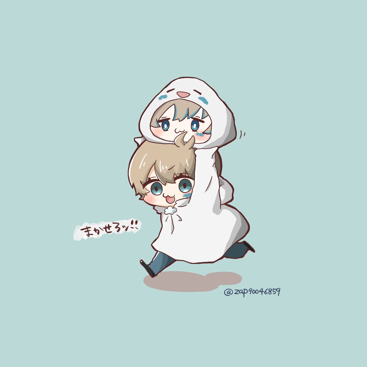 そらびびのアタマを届ける係 #そらびび #びびあーと #イラスト