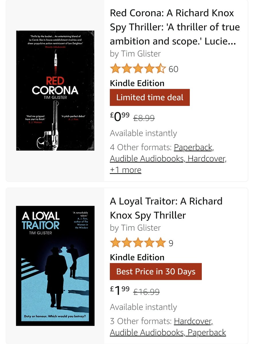 timglister's tweet photo. So not only is Red Corona only 99p on Kindle, A Loyal Traitor is just £1.99 too! That's a whole lot of reading fun for less than a fancy coffee! https://t.co/QWq6npJEU0