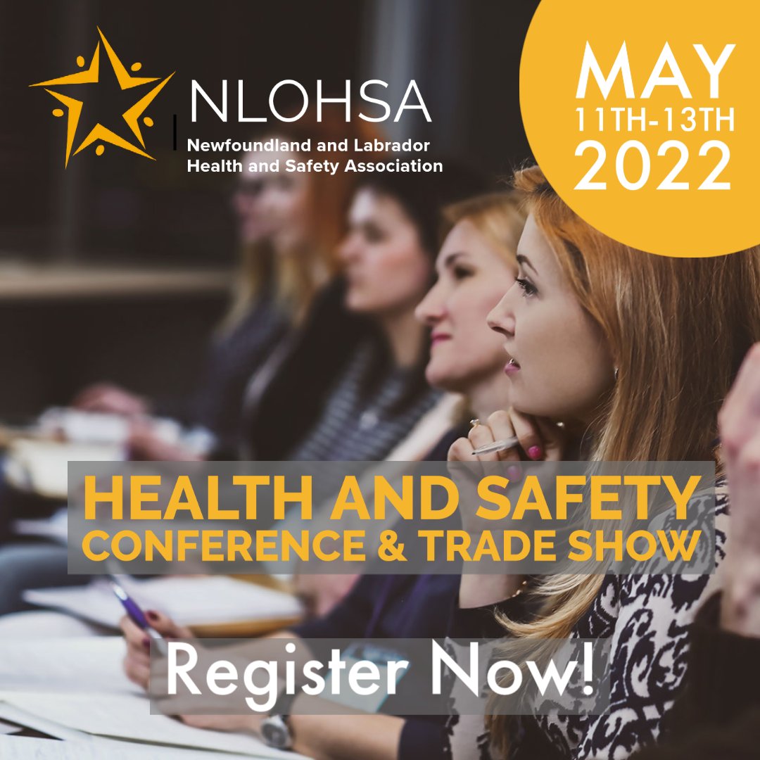 NLOHSA's tweet photo. 📢Save your seat TODAY for the 2022 conference &amp; trade show (in-person in Gander or virtually 💻 from anywhere in the world)!
Find the speaker line up, registration and more here: https://t.co/ZaUGXpLAzn https://t.co/aa7XUYl8zA
