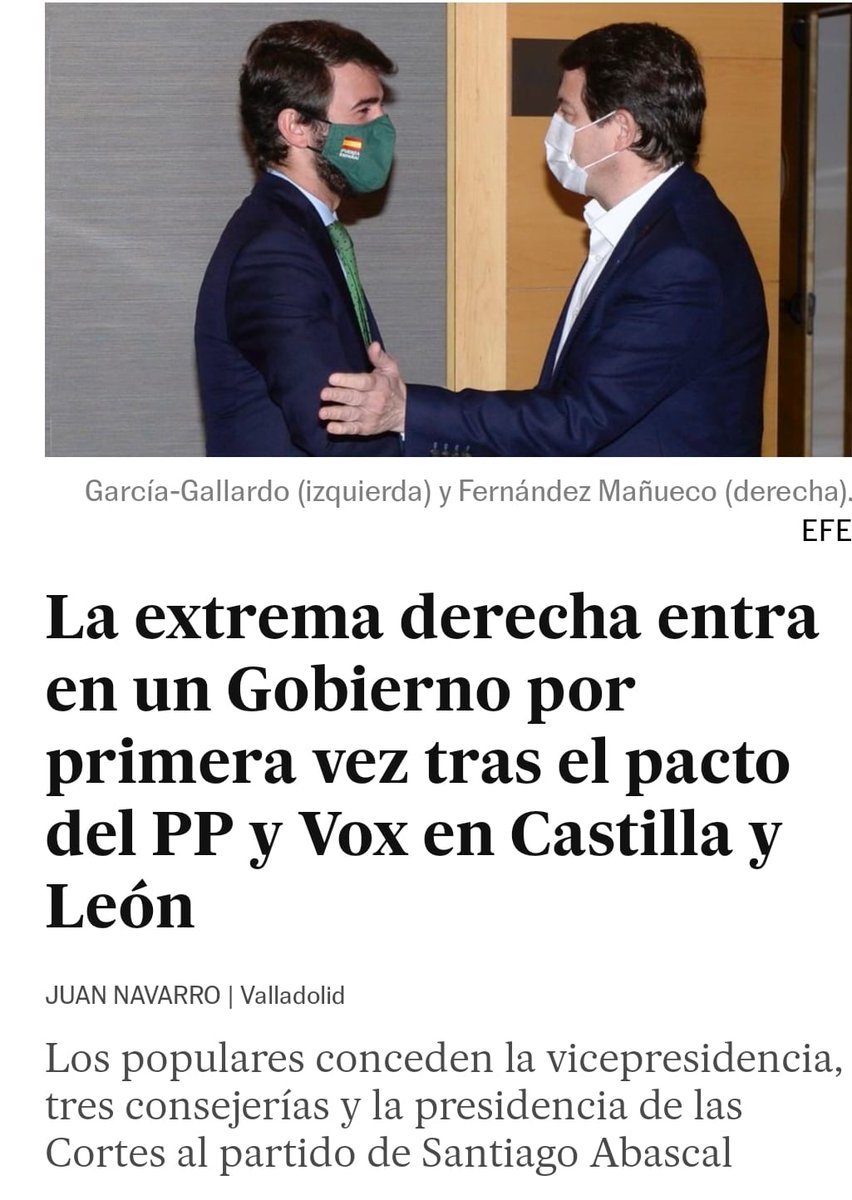 F_Armengol's tweet photo. El 'nuevo' PP gobernará dando poder a la ultraderecha y al fascismo

Entregan el gobierno a quien diferencia por color de piel y niega la violencia machista, la homofobia y la dictadura. Ya no engañan a nadie.

Es el #PactodelaVergüenza, una anomalía democrática en Europa https://t.co/oZmPHwPrDf