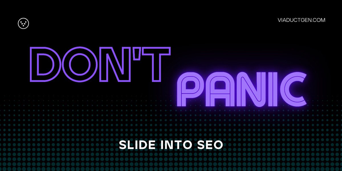Viaduct_Gen's tweet photo. Ever been overwhelmed by SEO?
Don’t panic, we’re here to help! Get in touch to find out more about SEO and see how #VG can help your business: https://t.co/r14aA3vSqB
#ViaductGeneration #SEOAgency #SEOResults #DiversifyingDigital #AmplifyingGreatness #DrivingChange https://t.co/BYUNxPzYKV