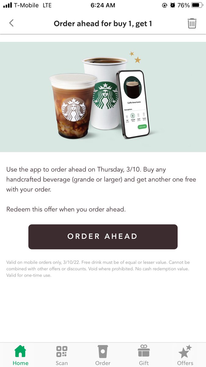 Alexiz_Gucci's tweet photo. Starbucks has a BOGO free drink today in the app. This is my good deed for the day https://t.co/8XXlAnnHj2