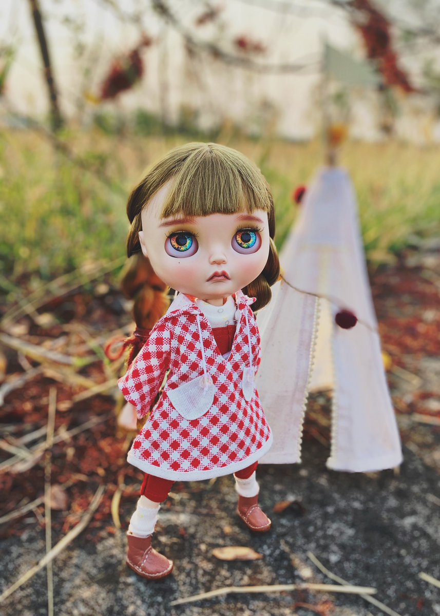 Stable_House's tweet photo. Let go camping. #stablehousecustom #blytheoutfit #ooakblythe https://t.co/4ycDxKYnV6