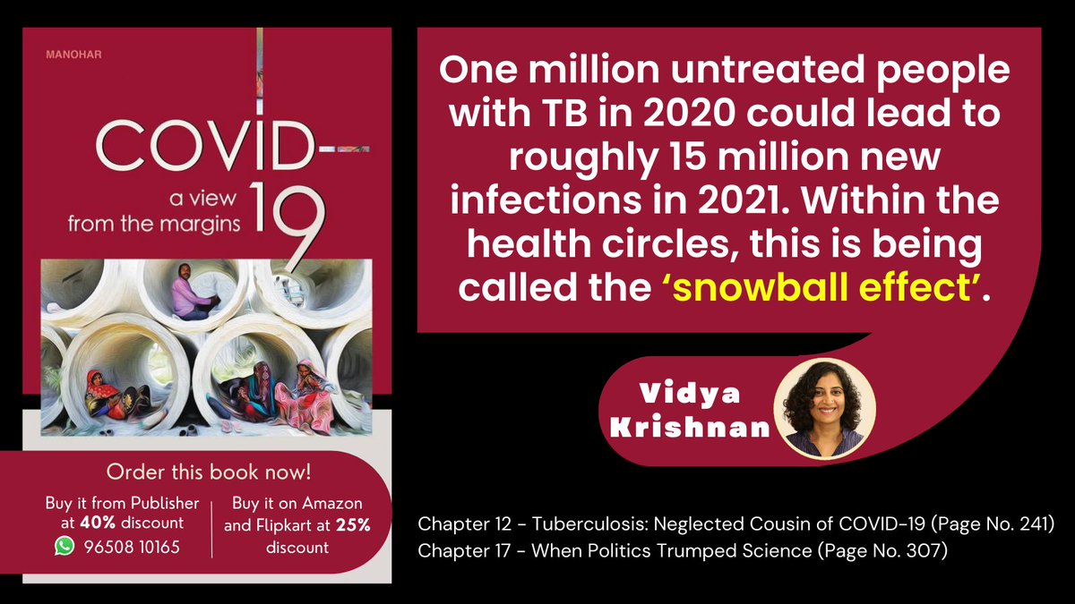 I really worry about resurgence of this true captain of all diseases and deaths-Tuberculosis, given all what has happened in our lives during #COVID19 - lesser food to eat, health systems being broken and more...#Aviewfromthemargins @VidyaKrishnan