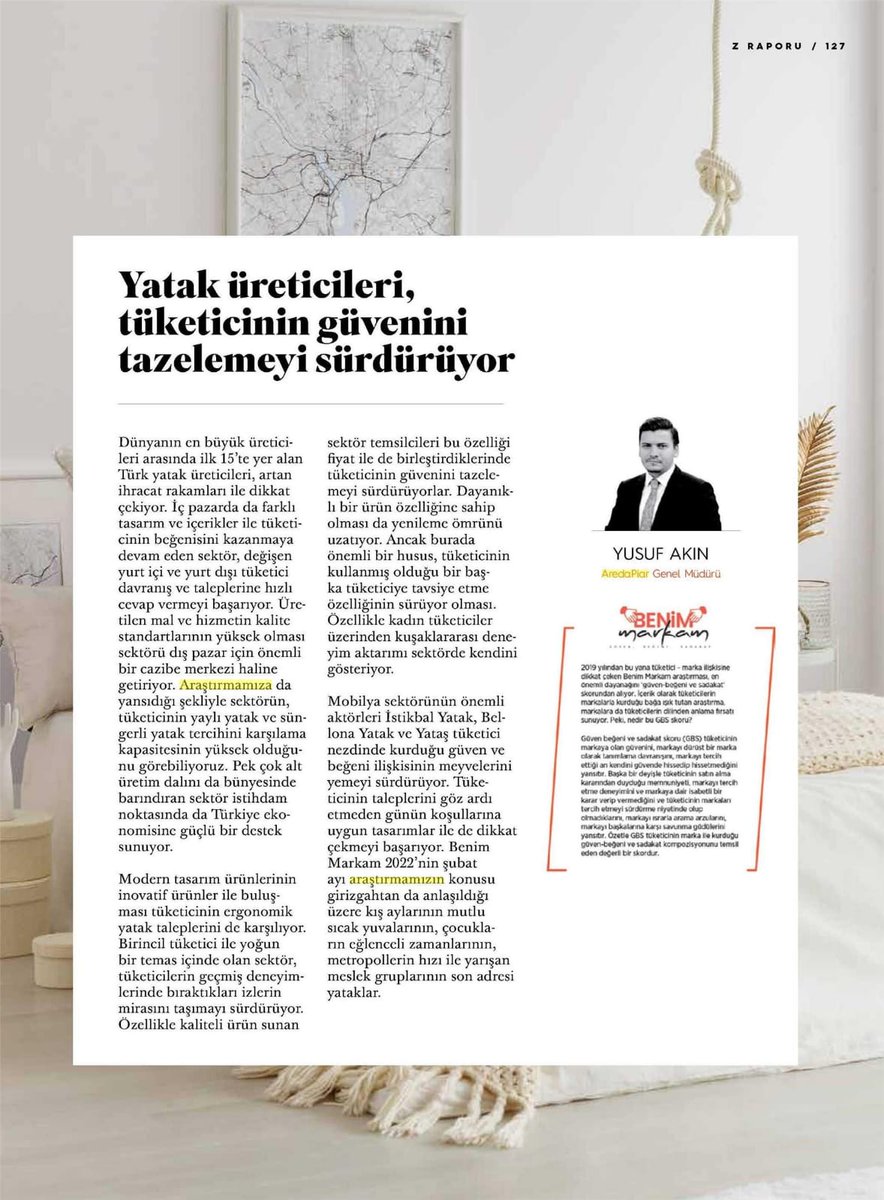ysfakn's tweet photo. #BenimMarkam araştırmasında bu ay yatak markalarını ele aldık.
Değerlendirme yazım Z Raporu Dergisinde...
Z Raporu tüm bayilerde 😊 https://t.co/Objo3ckCCd