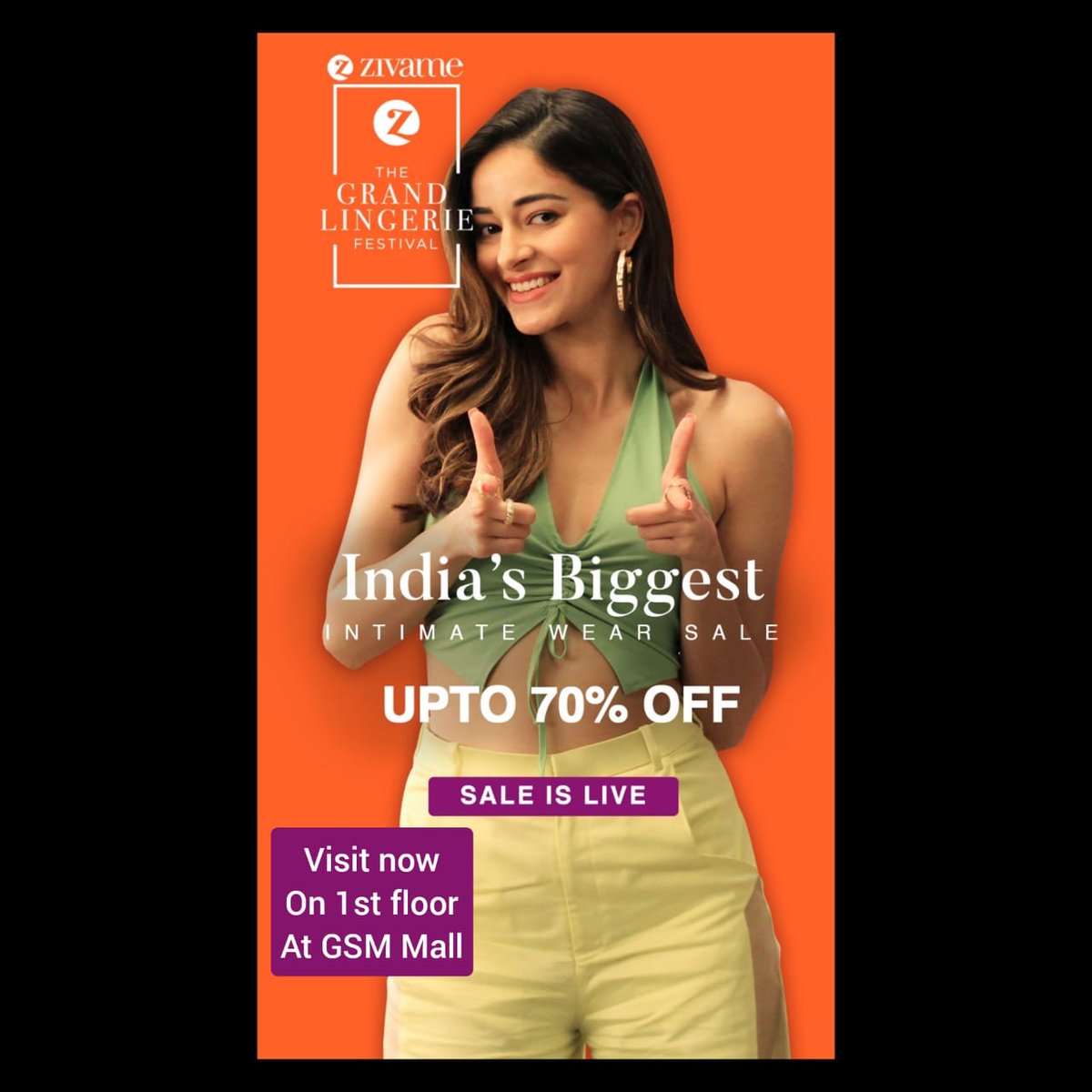 GSMmallhyd's tweet photo. @official Thinking of a wardrobe refresh?? Guess what, Zivame's Grand Lingerie Festival is live!! You know what's even more AWESOME? Upto70% off on all your favourite
#lingerie #activewear #nightwear and more .. https://t.co/IeOoB2BMIJ