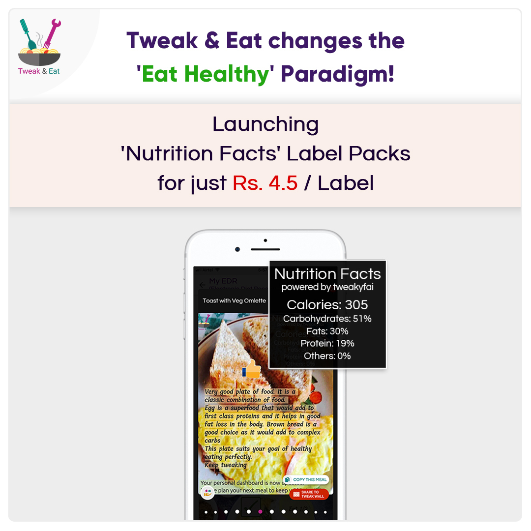 itspurpleteal's tweet photo. Introducing ‘Nutrition Facts’ Label Packs!
Tweak your meal and get the ‘Nutrition Facts’ for your Food Plate
Download Tweak and Eat &amp; Choose from a pack of 15, 35, 60 Labels, or unlimited.
#nutritionist #onlinenutrition #eatright #bestfitnessapp #tweak2eathealthy #tweatandeat https://t.co/LGbI9UTcJa