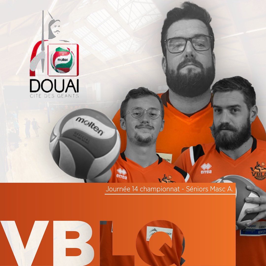VB_LeQuesnoy's tweet photo. 🗣 Match time 🗣

12/03

👤Seniors B, Access. Régionale 
🆚Cambrai
⏰18h

👤Seniors F, Access. Régionale 
🆚Cambrai
⏰18h30

👤Seniors A, Régionale 
🆚Douai
⏰20h30

⚠️ Pass vaccinal⚠️

#VBLQ🟠⚫️ https://t.co/hjIWxumkdc