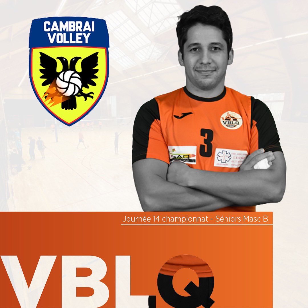 VB_LeQuesnoy's tweet photo. 🗣 Match time 🗣

12/03

👤Seniors B, Access. Régionale 
🆚Cambrai
⏰18h

👤Seniors F, Access. Régionale 
🆚Cambrai
⏰18h30

👤Seniors A, Régionale 
🆚Douai
⏰20h30

⚠️ Pass vaccinal⚠️

#VBLQ🟠⚫️ https://t.co/hjIWxumkdc