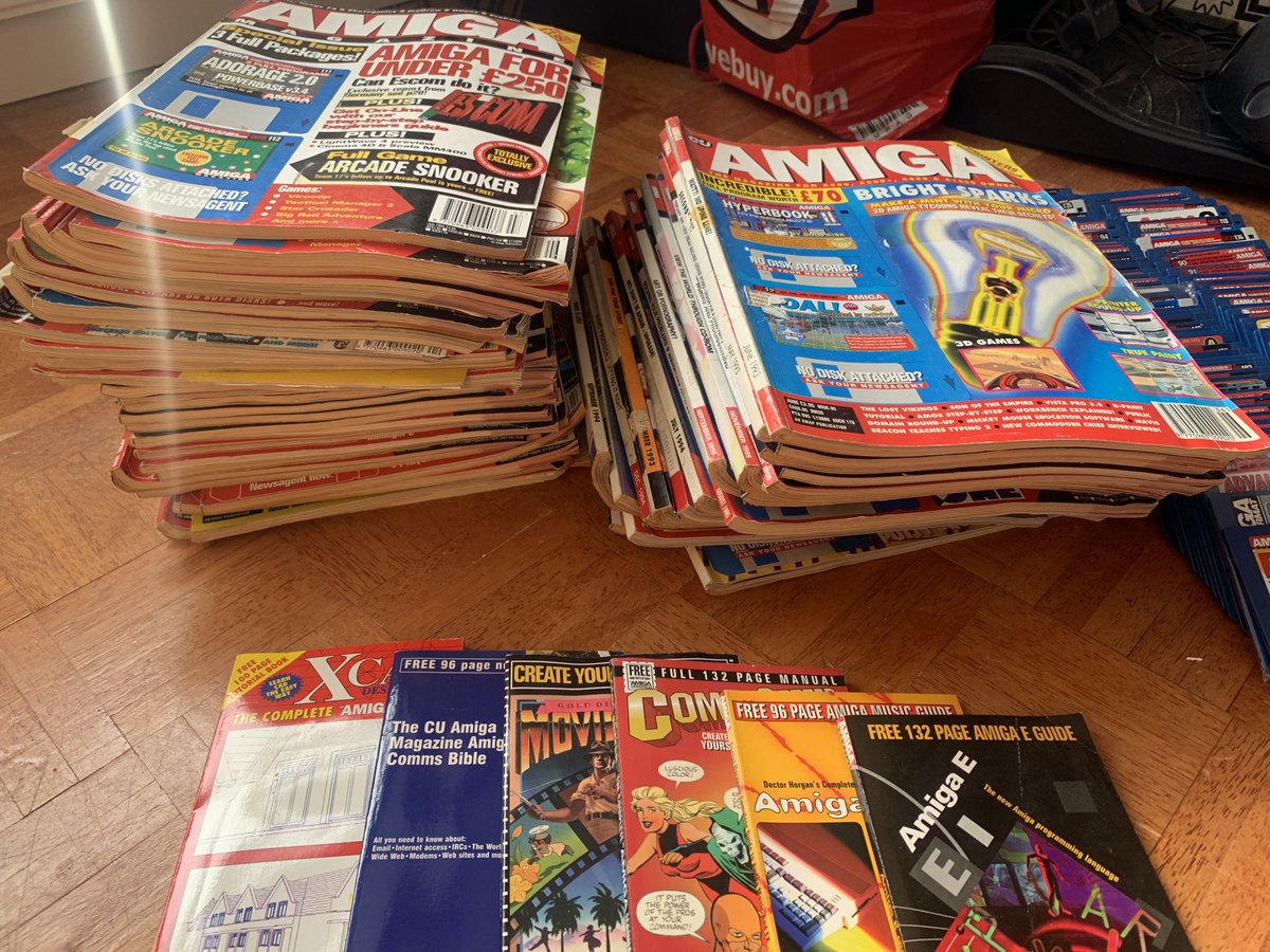 GeezerD205's tweet photo. May have bought a library’s worth of CU Amiga magazine 😂
#Amiga #CUAmiga #Coverdisk https://t.co/QUBB4UOflQ
