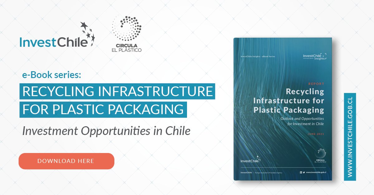 E-BOOK 📱| Download now the ultimate guide to Plastic Recycling Infrastructure in Chile. ♻️ Our new e-Book is a joint work between InvestChile and Fundación Chile's Circula el Plástico initiative. <a href="/fundacionchile/">Fundación Chile</a>
📌 Download here ⬇️ 
hubs.ly/Q015MJ7B0