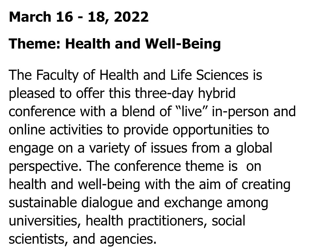Dr Gemma Pearce (@gemmaspearce) on Twitter photo Next week <a href="/covcampus/">Coventry University</a>
we are hosting an international online health & wellbeing themed conference with FREE REGISTRATION! The programme & quick easy registration link are available here 👇 Spread the word 😊💙
sway.office.com/MpyLyomDAJE6tA… Next week <a href="/covcampus/">Coventry University</a>
we are hosting an international online health & wellbeing themed conference with FREE REGISTRATION! The programme & quick easy registration link are available here 👇 Spread the word 😊💙
sway.office.com/MpyLyomDAJE6tA…