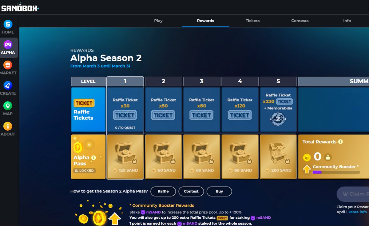 kilonamluk's tweet photo. @TheSandboxGame I just participated in the daily #SandboxAlphaS2Contest for a chance to earn up to 1,000 $SAND! Starting March 9 -  Show your Raffle Tickets. Check out my screenshot below! 👇 #SandboxAlphaS2 https://t.co/w0oX9yw1jY