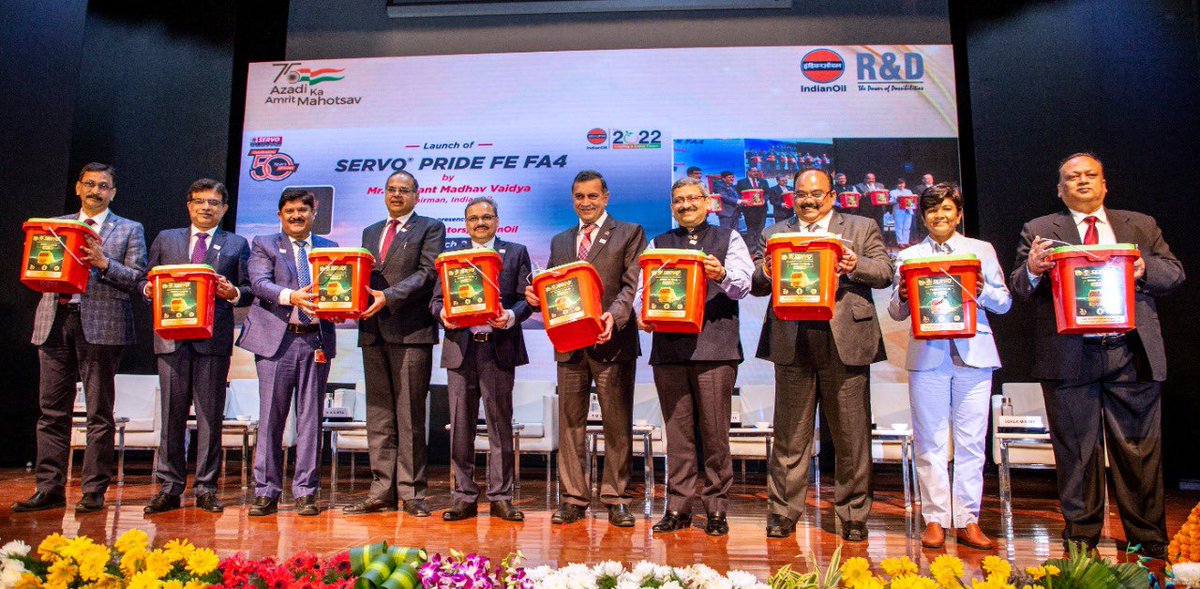 DirMktg_iocl's tweet photo. . @rndindianoil completes 50 glorious years today. The Centre is the crown jewel of @IndianOilcl and the birthplace of #SERVO – India’s No 1 homegrown lubricant brand. Took part in the celebrations today with fellow members from the #IndianOil Board. https://t.co/8F9FCrj3me