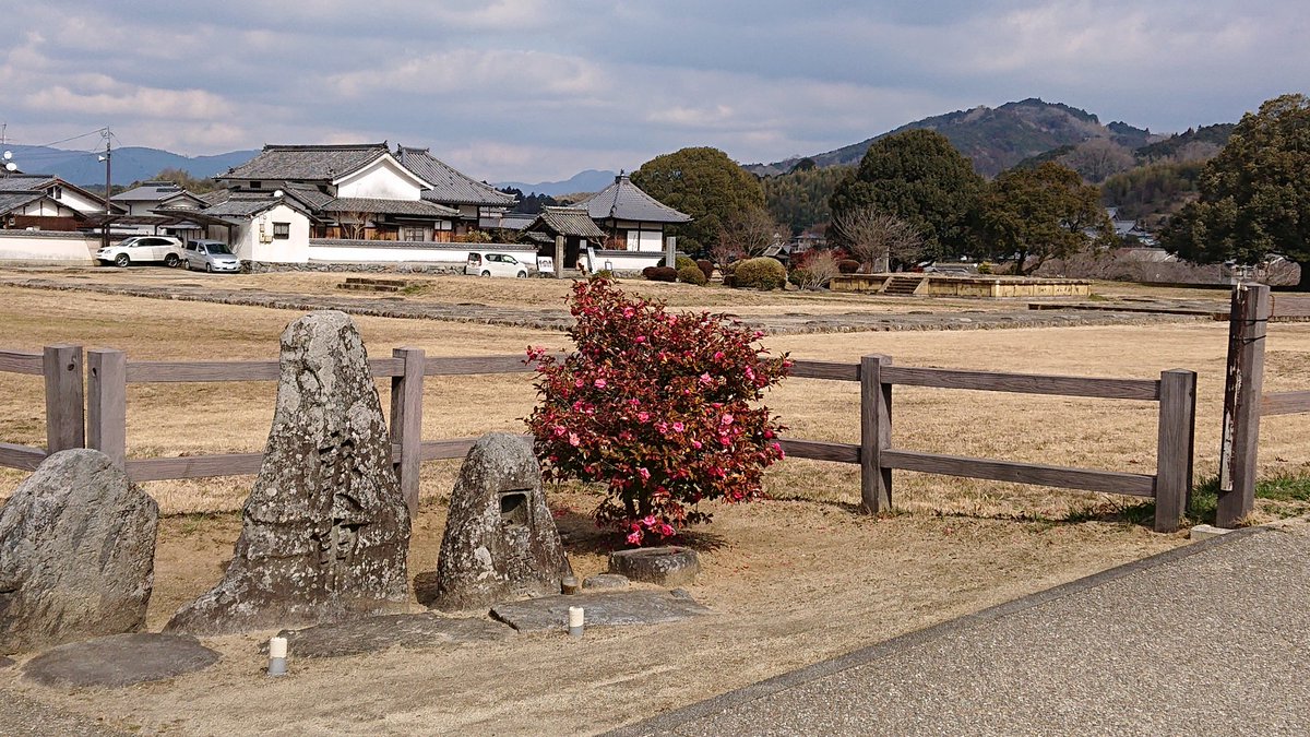 asukavill's tweet photo. 特集／3/13飛鳥ハーフマラソン🏃 世界遺産構成資産候補を走る  その２
５枚目：川原寺(左手、寺手前に塔や回廊基礎が‥)
６枚目：橘寺(右手、聖徳太子生誕の地)
７枚目：飛鳥寺(右手、飛鳥大仏が座す飛鳥寺の手前に 入鹿の首塚)
８枚目：水落遺跡(右手、日本最初の水時計の跡)
ここで6.3㎞❗未々続く‼️ https://t.co/rjMBFLf23W