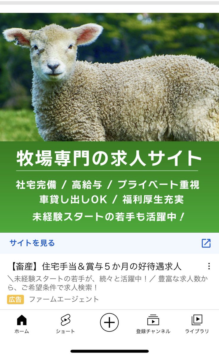 tvyt_0909's tweet photo. @tsunomakiwatame 

#わためいと
普段わためを見ているからか、YouTubeにこんな広告が出てきて笑っちゃったw https://t.co/2D5V51Nj3q