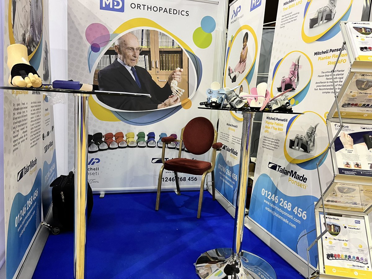 barry_emms's tweet photo. Day 2 of #bofas2022 We are fielding lots of interest in our fixtoe range as well as the Mitchell Pinseti products. #footandankle #ponsetimethod #talarmade #talarmadeponseti https://t.co/Bk6vhvJzZc