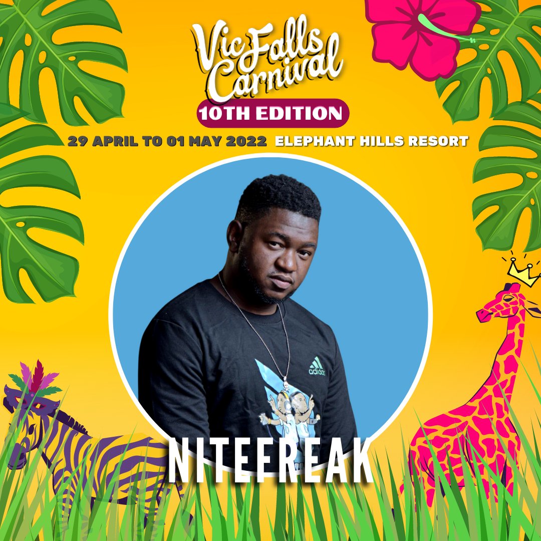 Vic Falls Carnival (@vicfallcarnival) on Twitter photo **ARTIST ANNOUNCEMENT**
🔊 Zimbabwean producer of the slamming remix 'My Africa - Nitefreak Afro Buzz Remix' and an artist at the forefront of the Progressive Afro movement, we are excited to welcome <a href="/Nitefreakdj/">BHEKIE (🐕Ye📻)</a> to the #vfc2022 stage!
Buy Tickets: vicfallscarnival.com/tickets/ **ARTIST ANNOUNCEMENT**
🔊 Zimbabwean producer of the slamming remix 'My Africa - Nitefreak Afro Buzz Remix' and an artist at the forefront of the Progressive Afro movement, we are excited to welcome <a href="/Nitefreakdj/">BHEKIE (🐕Ye📻)</a> to the #vfc2022 stage!
Buy Tickets: vicfallscarnival.com/tickets/
