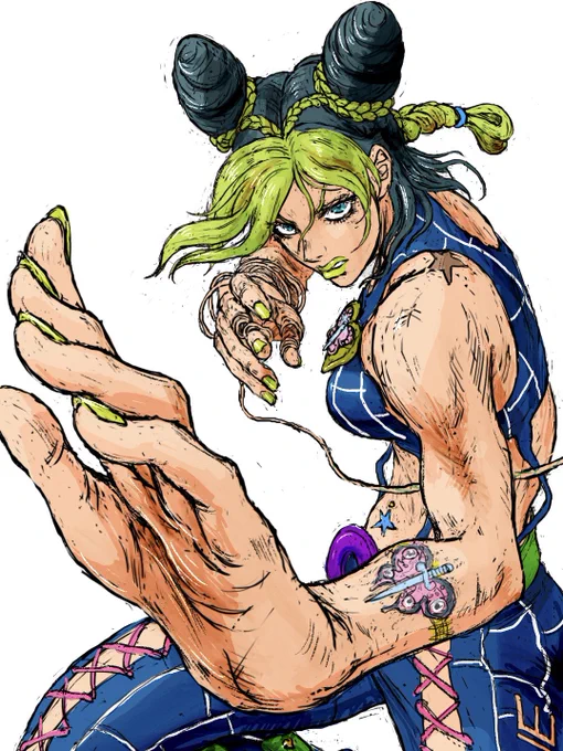ジョジョASBのリマスター版が出ると言うことで以前描いた徐倫を塗り替えてみました。

#JOJO_ASBR #徐倫 