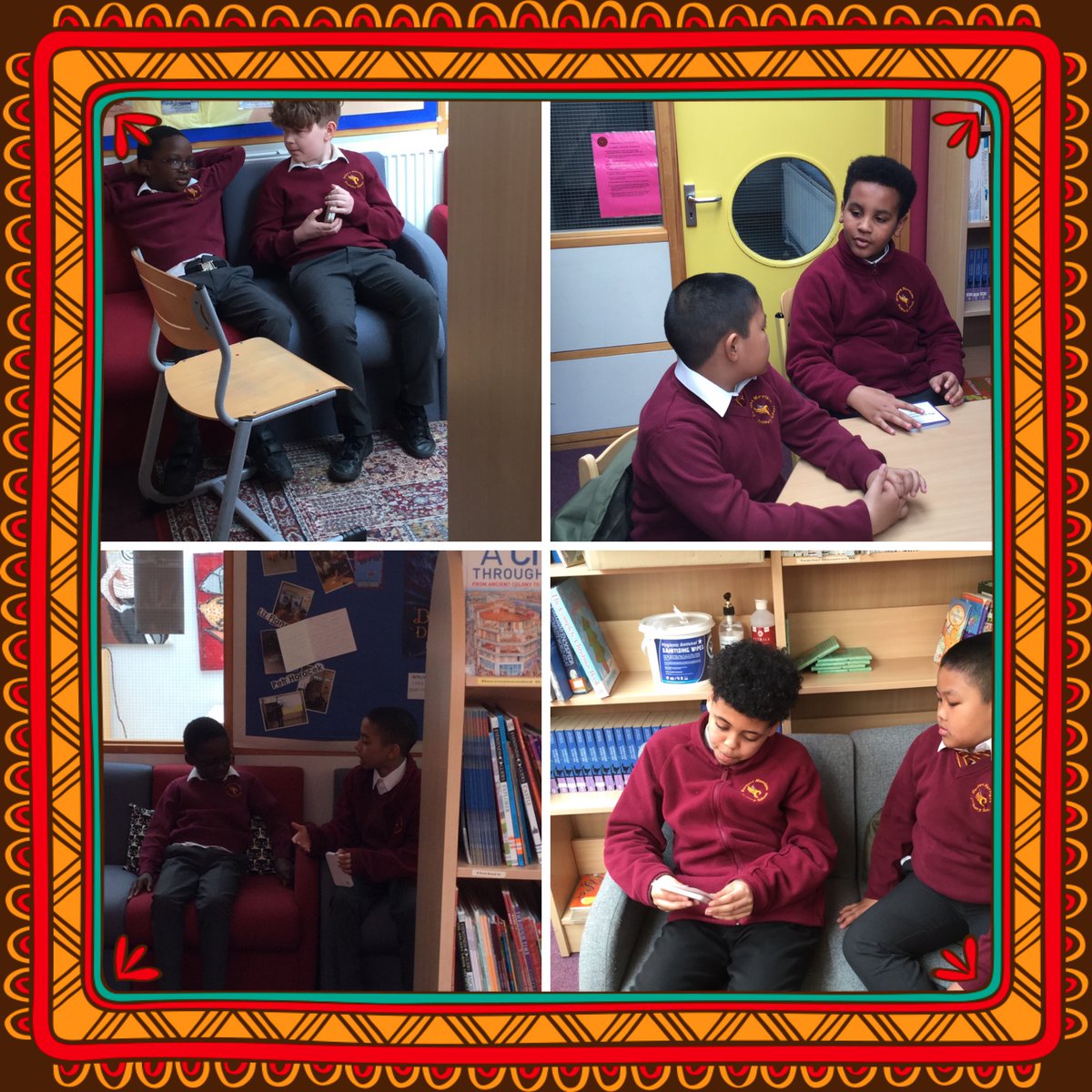 MrsCoombsHMPS's tweet photo. Lots of chatting going on at our 1st conversation club here @HerbMorrPriSch with our wonderful year 6 @Y6JaguarsHMPS volunteers https://t.co/ztkJiZ0IYk