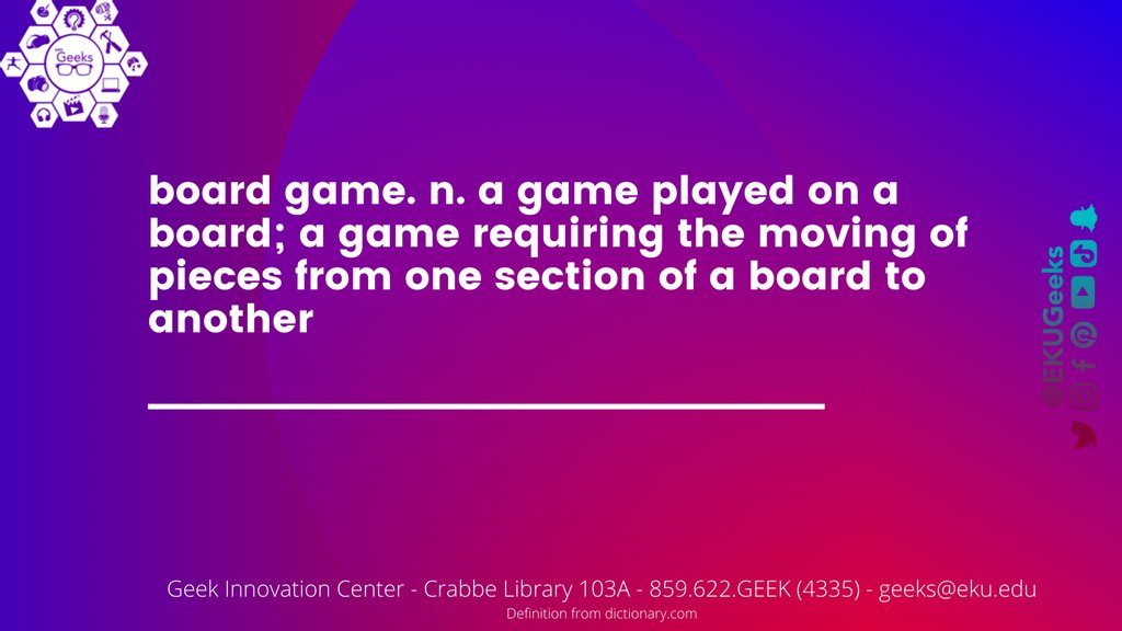EKUGEEKS's tweet photo. Check out the Game Cave in Crabbe 103A where you can checkout video games, board games, and #DnD too! #GeekGamingLab #GeekGameCave #EKUGotGame https://t.co/IoQQcSMwIk