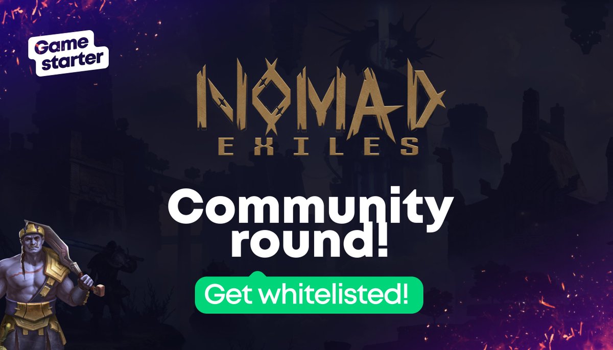 Gamestarter™ (@gamestarter) on Twitter photo 🎉Win a whitelist spot in <a href="/NomadExiles/">Nomad Exiles</a> 🏆
Complete the form to be a part of the community round! There will be 15 lucky winners of $50 allocations 🔥
FILL 👉 gleam.io/competitions/i… 🎉Win a whitelist spot in <a href="/NomadExiles/">Nomad Exiles</a> 🏆
Complete the form to be a part of the community round! There will be 15 lucky winners of $50 allocations 🔥
FILL 👉 gleam.io/competitions/i…