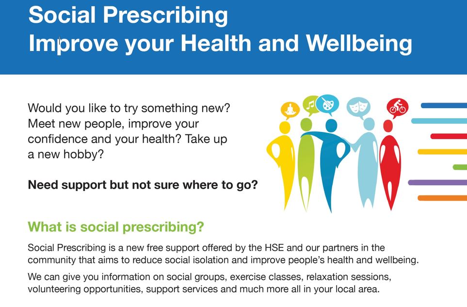 You can find our new #SocialPrescribing poster at the bottom of this page which can be used to promote any programmes in your area:  hse.ie/eng/about/who/…