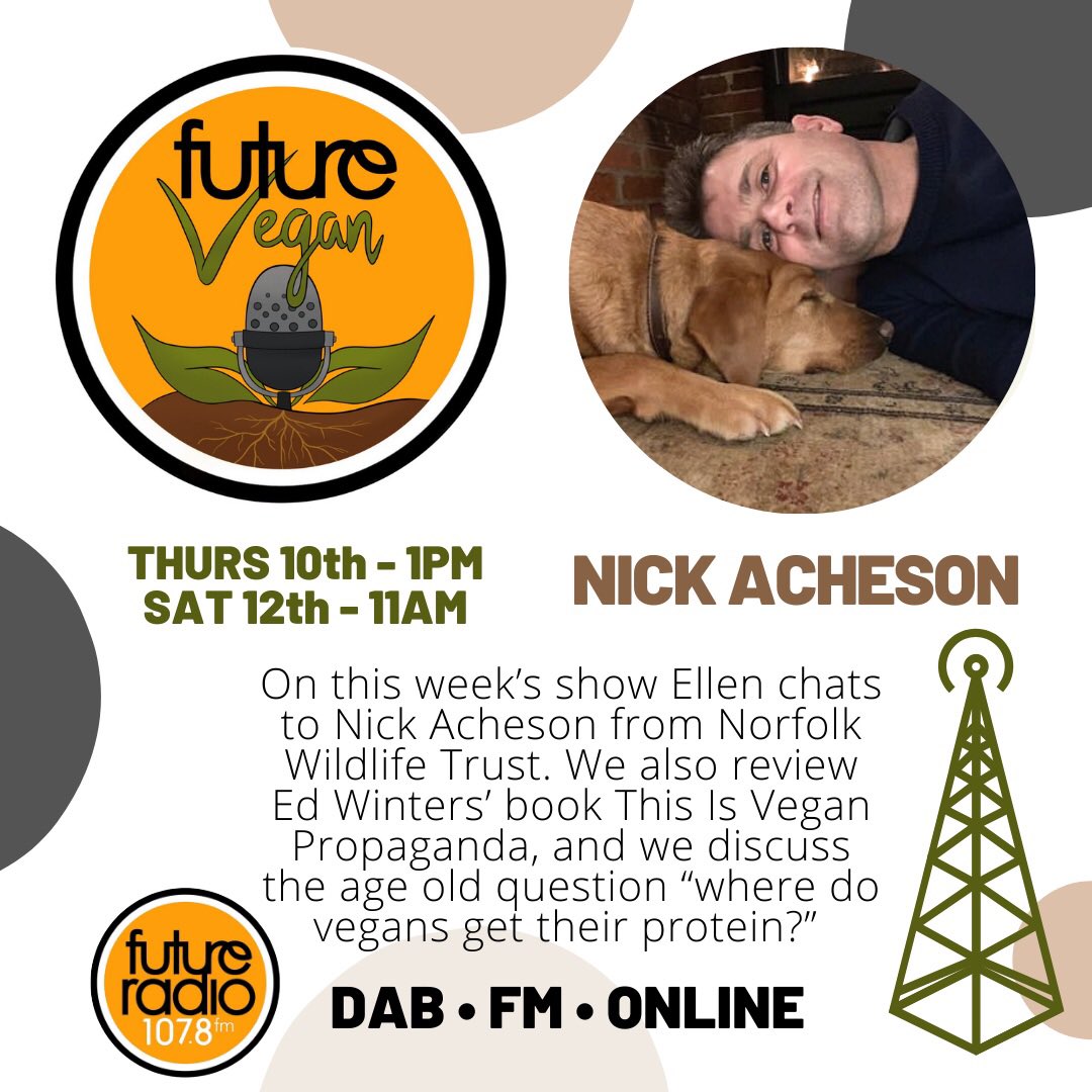 FutureVeganShow's tweet photo. On air now with @EllenMaryGarden &amp; @themarshtit on @futureradio 🌱 #norwich #vegan #communityradio #plantbased #veganism #animalrights #veganuk #veganlife #ukvegan #veganpower #VeganNorwich #veganradio #vegancommunity https://t.co/ZQrH1KSmfq