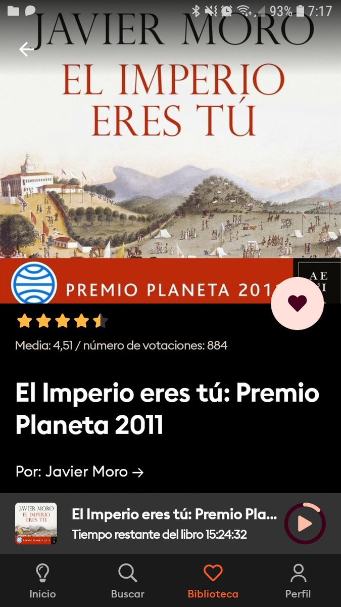 merwebops's tweet image. Ayer empecé a usar esta app llamada @Storytel_ES y es bastante buena en tema de audiolibros y comencé con este libro de @javiermoro123 y ya voy por la segunda parte 😁🤗