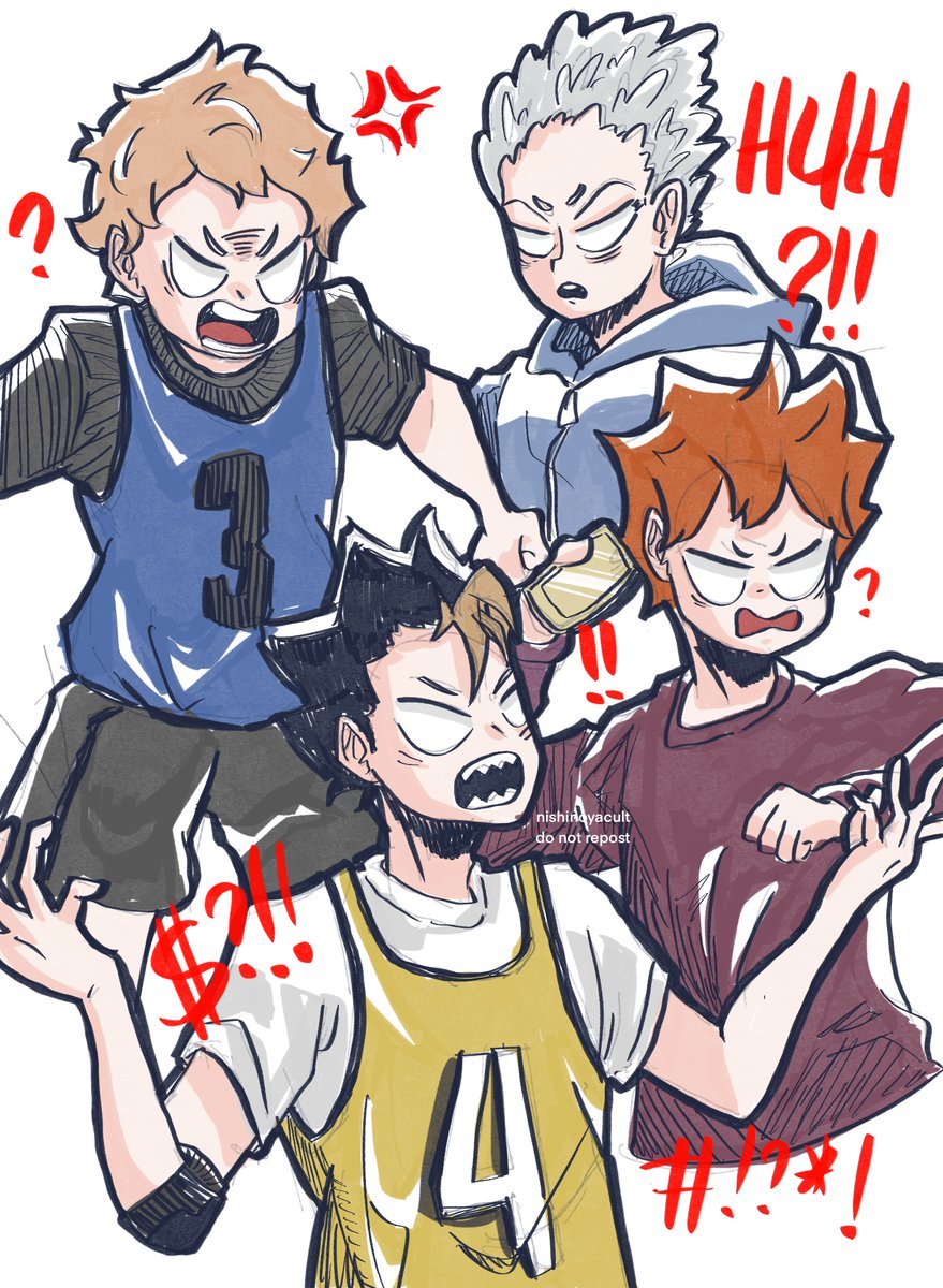 nishinoyacult's tweet photo. my haikyuu ot4 in feral mode #haikyuu https://t.co/k2NSDH9b2P