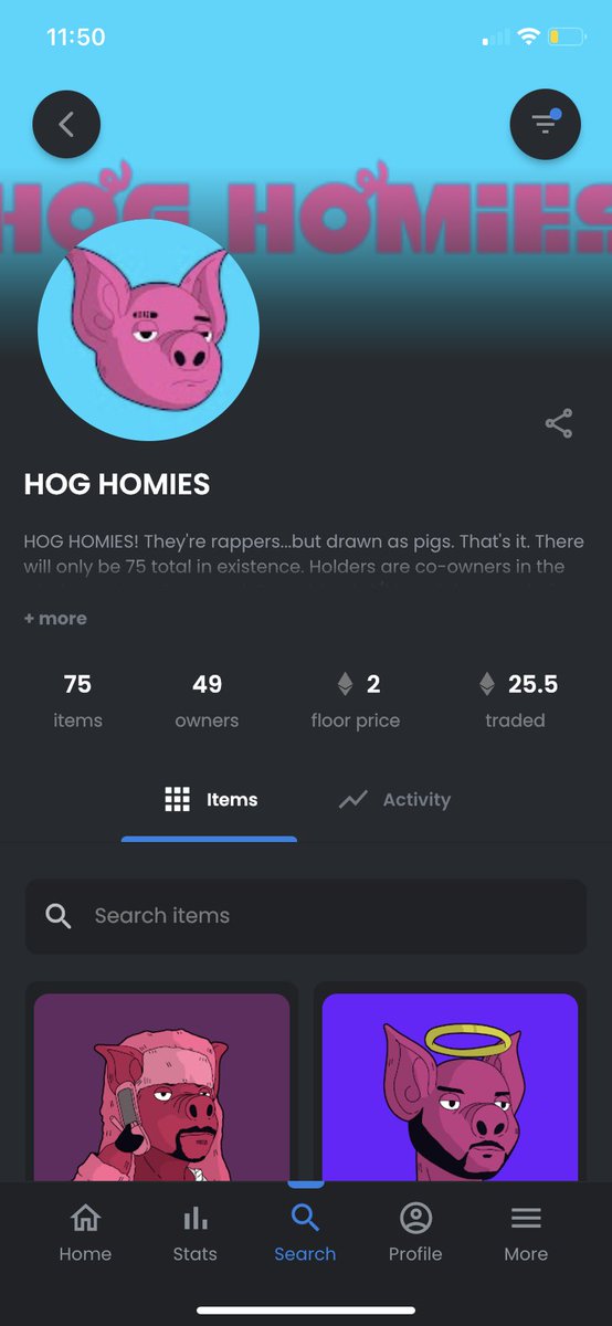 So my first crypto investment has already almost hit 7x, and is not slowing down.

So much stuff coming out of the brand and lots of different avenues to get involved cheap too, passes, piglets ect are around $100-$200 dollars 

OG Hogs are looking at around $8000 AUD 🚀🥂🐷