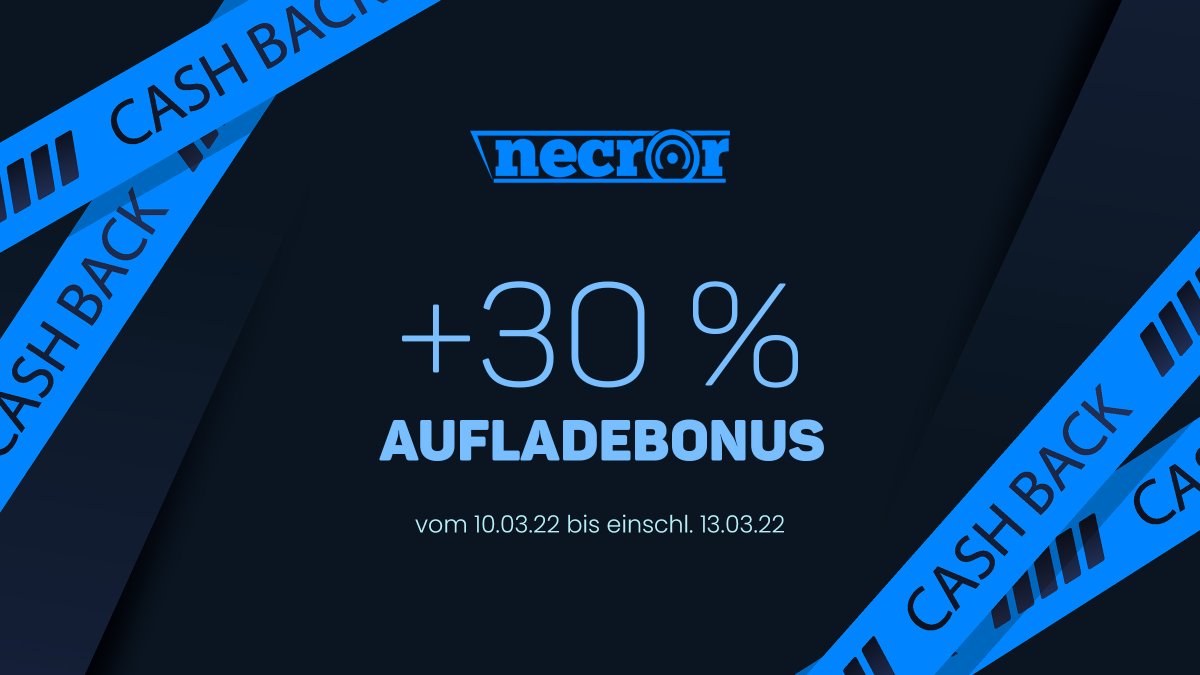 NecrorDE's tweet photo. Der #Aufladebonus ist zurück 💰
Wir haben ihn alle vermisst!

Sichert Euch jetzt bis Sonntag, den 13. März 2022, 23:59 Uhr — +30 % extra Guthaben bei jeder #Guthabenaufladung 🤑

➡️ https://t.co/pOmoAjyG4h https://t.co/JgzcGz5vAM