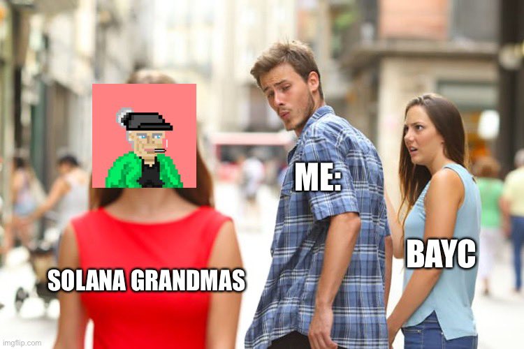 ZincoNFT's tweet photo. @SolGrandmasNFT these are my #memes hope u like em ❤️ https://t.co/KWdjIvrUYD