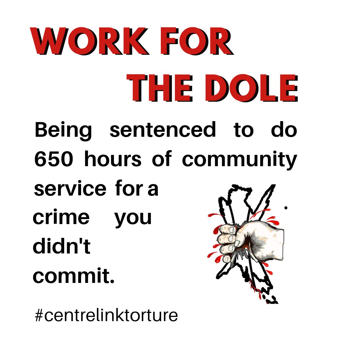 CentrelinkAU's tweet image. Work for the DOLE is the same as being sentenced to do 650 hours of community service for a crime you didn't commit #centrelinktorture #wfd #workfordole