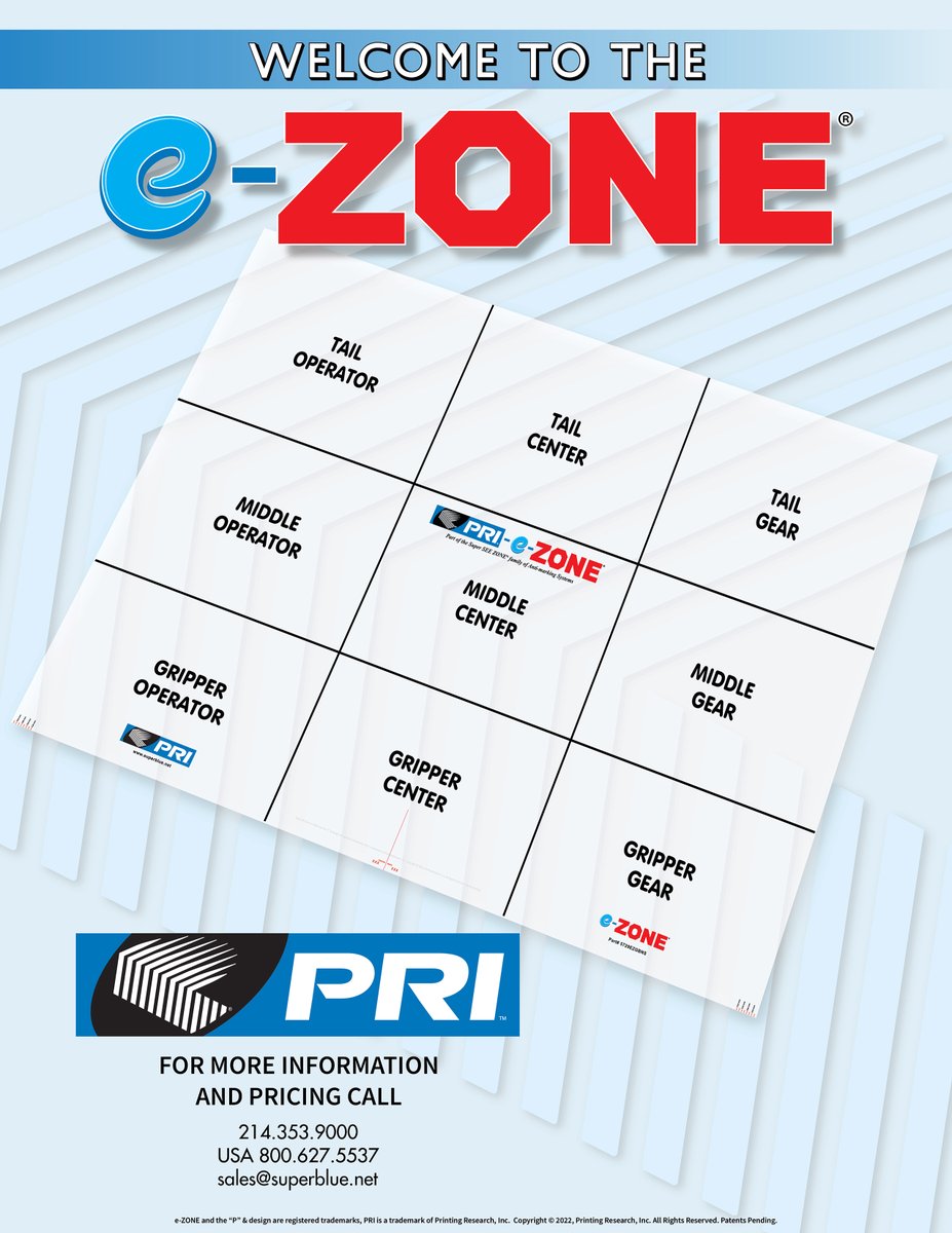 SuperBluePRI's tweet photo. Printing Research, Inc.,
Introducing e-ZONE - The fastest way to address marking issues so you can get back up and running!
sales@superblue.net https://t.co/eX1r70b2Ns