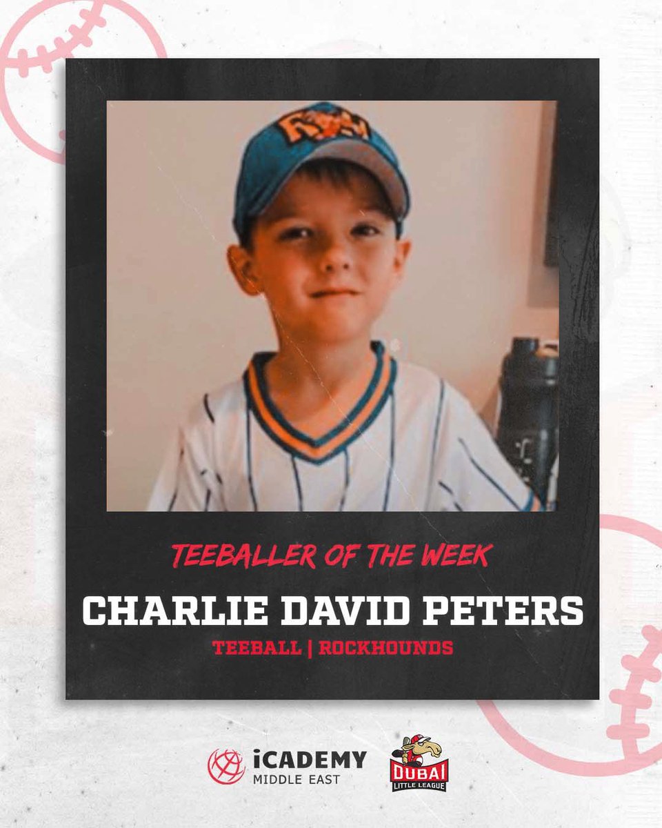 IACADEMY TEEBALLER OF THE WEEK 🙌

Well played Charlie David Peters, this week’s winner of the IACADEMY TOTW award 🏆 

You can now pick up your 6-inch sandwich voucher from the DLL Subway 💪

#DubaiLittleLeague