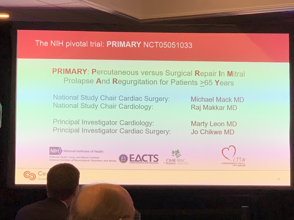 OuzounianMD's tweet photo. Great to hear from @JoChikweMD on the launching of PRIMARY. Critically important trial in the mitral space. #HAS2022 https://t.co/Cdzjf0PwS2
