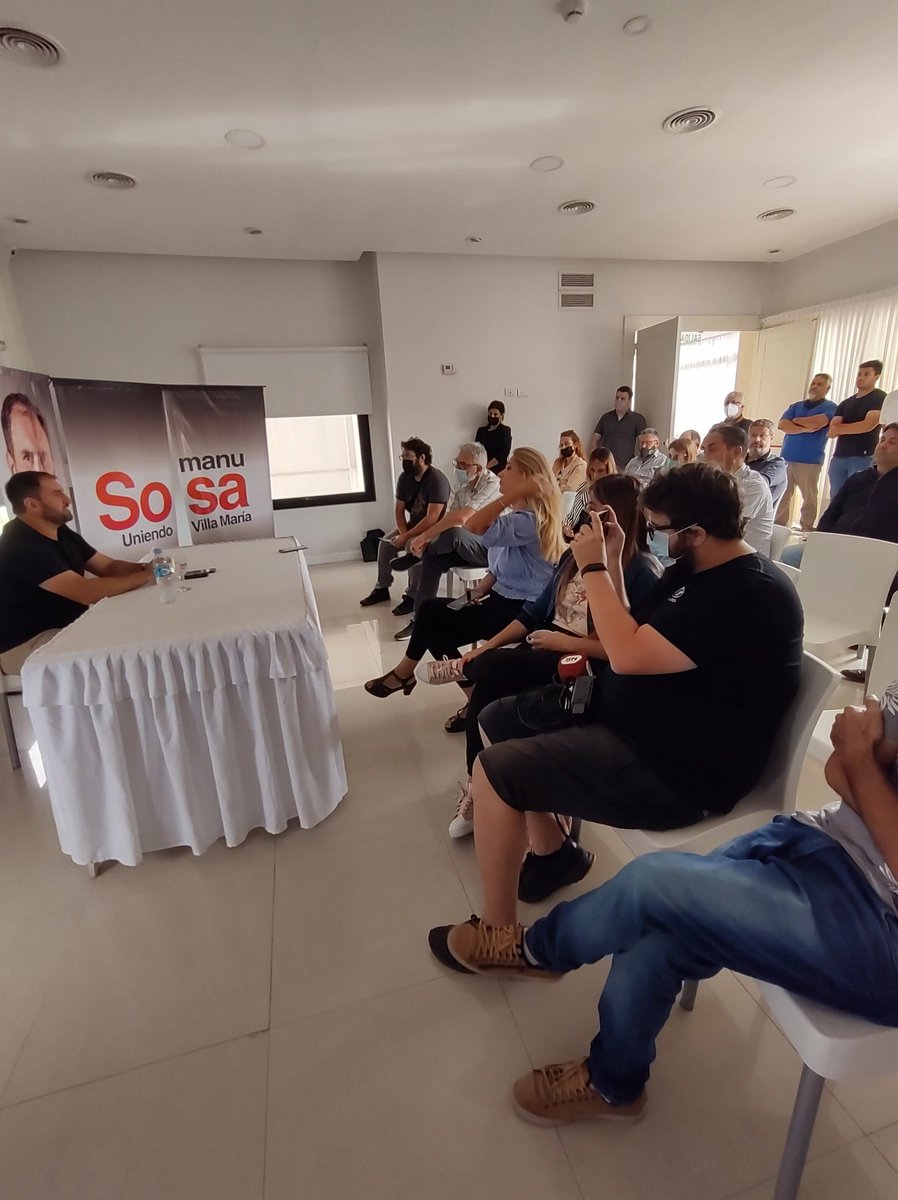 manusosavm's tweet photo. Lanzamiento de la candidatura a Intendente de Villa María. Presentación ante la prensa. https://t.co/ba2RnHAPxy