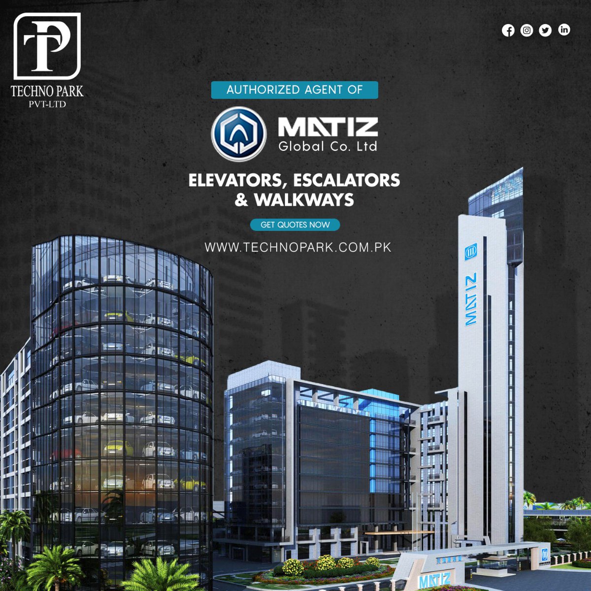 Technoparkoff's tweet photo. Authorized Agent of Matiz Global Co. Ltd.
Elevators, Escalators &amp; Walkways

𝗩𝗶𝘀𝗶𝘁 𝗪𝗲𝗯𝘀𝗶𝘁𝗲 :
https://t.co/Fiat8ZSzQP
𝗖𝗼𝗻𝘁𝗮𝗰𝘁 :
0317 6033344

#Technopark #technoparkofficial #elevator #matiz #lift #elevators  #escalators #authorizedagent  #matizglobal https://t.co/YYO1B0YaGj